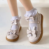 Kawaii Shoes Lolita Girls flats LoliShoes Cosplay Sweet tea party Mandarin duck shoes Cos Girl Cream Bubbles zapatos