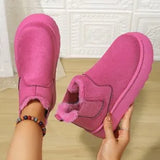 Breakj 2025 New Women's Thick Snow Boots Inside Plus Velvet Round Head Cotton