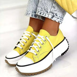 Women Platform Canvas Sneakers Lace-Up High Top Female Casual Shoes Fashion Zebra Pattern Lace Up Lady Sports