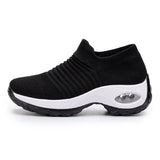 Tennis Shoes Air Cushion 5CM Height Increase Sports Sneakers Breathable Female Walking Sock Shoes Thick Bottom
