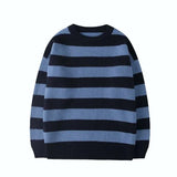 Sweater Women Pullovers Knit Casual Striped Pullovers Jumper Warm Teen Gril Streetwear Knitwear Sueters De