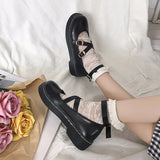 sweet lolita shoes women heels cute shoes korean harajuku vintage shoes Girl Women Low Heels Pumps Maid Shoes