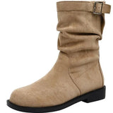 Breakj Boots Cowboy Boots Women's Shoes 2025 New Autumn And Winter Single Boots Pile Boots Boots Small Short Boots Martin