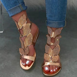 Rhinestone Women Summer New Soft-slip Non-slip Sandals Foam Sole Durable Butterfly Sandals Ladies Outdoor Beach