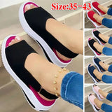 Platform Sandals Female Strap Summer Shoes Wedge Comfortable Sandals Ladies Slip-on Flat Sandals Women Sandalias