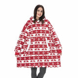 Blanket Men Women Giant Oversize Hoodie Sweatshirt Sweat Hooded Winter Bathrobe Blanket Sherpa Fleece