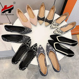 Flat Shoes Women Pointed Single Shoes Latex Insole Asakuchi High Quality Casual Shoes women work shoe comfortable for