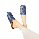 Half Slipper Female 2024 Summer New Retro Woven Hollow-Out Sandals Platform With A Foot Pedal Lazy