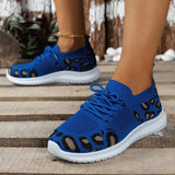 Leopard Print Breathable Sneaker Women Comfort Non Slip Knitted Casual Falts Woman Lightweight Plus Size Walking