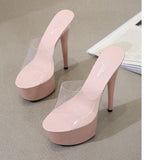 Breakj Autumn Night Club Sex Women's Shoes Waterproof Platform Roman Fish Mouth Lady Ultra High Heel