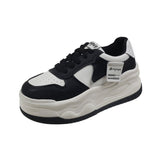 Breakj Appearance Level Super Increased Dad Shoes Black And White Panda Matching Fashion Shoes Breathable Commuting Students