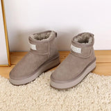 Breakj Snow Boots High Appearance Level Pure Color Versatile Fashion Winter Hot Style Short Plush Boots To Keep Warm And
