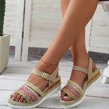 And A Word With Hemp Rope Woven Sandals Women 2025 Large Code 36-44 Summer New Women's