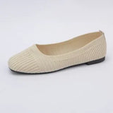 And Autumn 2025 New Large-Size Single-Shoe Women Fashion Pure Color Flying Flat