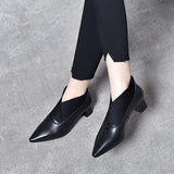 High Heels Women's Shoes 2023 Autumn And Winter New Deep-Mouth Single Shoes Minority Personality Loose