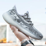 Quality Men Shoes Comfortable Mens Casual Shoes Breathable Lightweight Sneakers Black Gray White Big Size