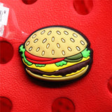 Cute Food Donuts Popcorn Omelette Shoes Decoration Accessories Original Jibz for Croc Charms for Shoes Bracelets Kids