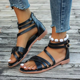 Woman 2024 Trend New Rome Sandals Summer Women Casual Flats Beach Slippers Walking Sandals Outdoor Brand Slides
