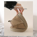 Breakj Shoes Large Winter New Flat Bottom Short Northeastern Cotton Shoes Men Plus Velvet Thick To Keep The Snow Boots