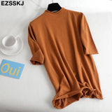 sleeve sweater solid slim Sweater Pullovers Women winter autumn thin O-neck chic 2021 sweater