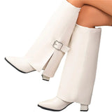 Breakj Trouser Boots Women 2025 Autumn And Winter New High-Heeled Long Boots Thin And Knee Fashion Boots