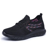 Sneakers Mesh Autumn Breathable Sneakers Women Casual Shoes Lace Up Spring Female Flats Knitting Ladies Vulcanized