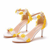 Breakj Cm With Light Mouth Fine Heel Sandals Bead Size Summer Sandals Wedding Dress High Heel
