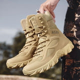 Men High Quality Brand Military Leather Boots Special Force Tactical Desert Combat Men's Boots Outdoor Shoes Ankle