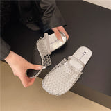Breakj Red Fishing Net Sandals Women Summer New Wear Seaside Holiday Hollow Sexy Breathable Cool Drag