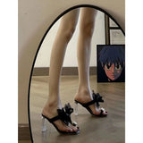 Style Sandals For Women In 2023 Summer Wear Fashionable Dress With Crystal And Bow Trendy High