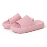 Beach Slippers High Heels Women Slide Sandals Shower Thick Sole Soft Couple Massage Bread Slippers Bathroom Shoes
