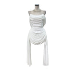 French Niche Pure Desire To Wipe The Chest Shoulder Folded Ribbon Bag Hip