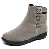 Ankle Boots Female 2020 Winter Boots For Women Winter Shoes Lace Up Leather Warm Fur Women Shoes Knitting Botas De