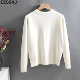 color O-Neck basic sweater thick Women Sweater Pullover Casua Long Sleeve Sweater for women Female pullover