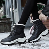Boots for Women Winter Snow Boots Chunky Platform Waterproof Non-slip Warm Shoes Woman Boots Plus Size Casual Mid