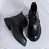 Breakj Fall Winter Side Zip Martin Shoe Fall British Black Platform Short Boots