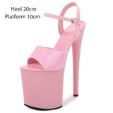 Model Shoes Women Sexy Catwalk Shoes Sandals 9 13 15 17 20 CM High Heels Platform Sandals Girls Shoe Party Club Drop