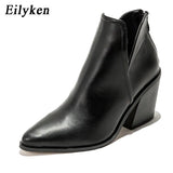 Autumn Winter Casual Western Cowboy Ankle Boots Women Snake Cowgirl Booties Short Cossacks Botas High Heels