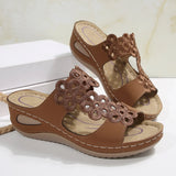 Breakj Summer New Women's Slope And Thick-Bottomed Slippers Large-Size Fish Mouth Casual Beach Shoes