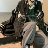 Coats Women Jacket High Street 2021 New Spring/autumn Korean Harajuku Port Style Baseball Uniform Couple Loose Bf