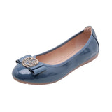 Flats Shoes Woman 2022 Women Soft PU Leather Slip On Foldable Shoes Round Toe Flats Loafers Woman Ballerina Shoes