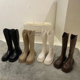 Women With Long Boots 2024 New Boots Autumn And Winter Knight Boots Fat Mm Thick Legs Thick Soles But Knee-Length Women's