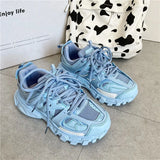 Brand Design Women Sneakers Cute Pink Chunky Shoes Ladies Breathable Mesh Trainers Women's Light White Sport