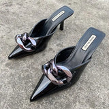 Women Slippers Summer Stiletto Pointed Sandals And Slippers To Wear Fashionable High Heels Sandals