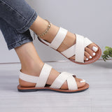 Breakj Style Flat Bottom Open Toe Sandals Female Summer New Comfortable Wear Casual Versatile Plus Size Women's
