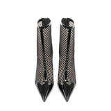 Banquet Shoes Fahsion Ladies Mesh High Heels Sexy Mesh Breathable High Heels Nightclub Thin Heels Pointed High Heels