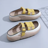 Breakj Slippers 2024 Summer Style Foreign Style Web Celebrity Casual Shoes Soft Sole Comfortable Slippers