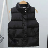 Women Sleeveless Jacket Fall Short Coat Women Waistcoat Female Body Warmer Ladies White Vest Witner Chalecos Para