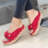 Summer Women Sandals platform ladies slippers open toe bow sandals women plus size