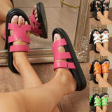 Breakj 2025 Summer Thick-Bottomed Cool Slippers A Word Magic Sticker Outside Wearing Casual Women's